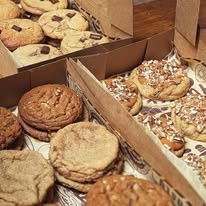 Cookies packed into boxes